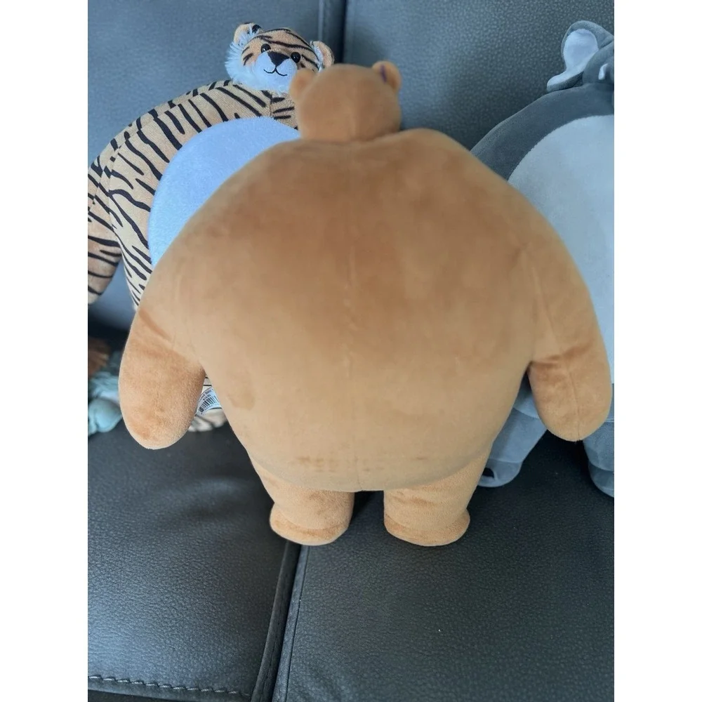 Go! Mini‎ Head Animal Plush's Elephant Tiger And A Bear Lot Of 3